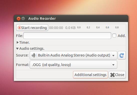 install Audio Recorder 1.5.7 On Ubuntu 14.10 Utopic Unicorn via PPA